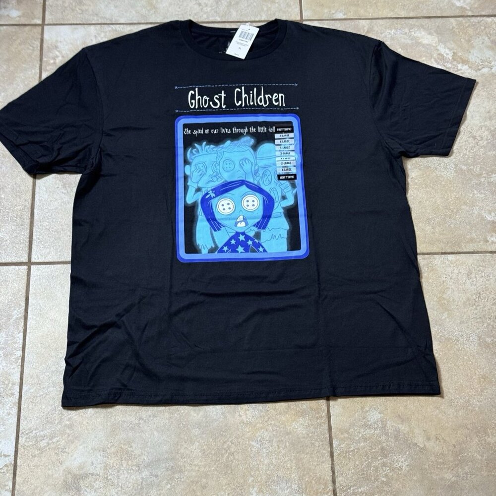 Coraline X Spooksieboo Ghost Children T-Shirt X-LARGE New